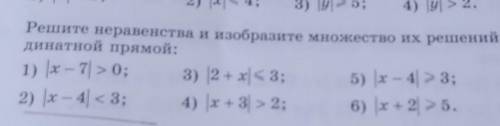 990 Решите неравенства и изобразите множество их решений на коор-динатной прямой:1) (x - 71 > 0;3