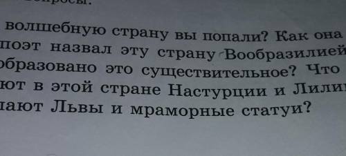 1. В какую волшебную страну вы попали? Как она называется? 2. Почему поэт назвал эту страну Вообрази