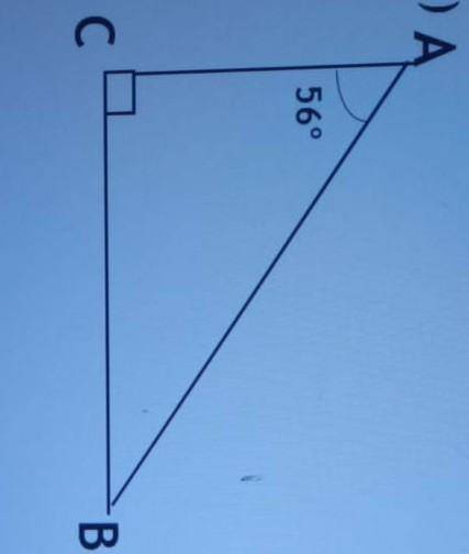 Дано:треугольникАBC -прямоугольный уголA=56градусовНайти: угол B ​