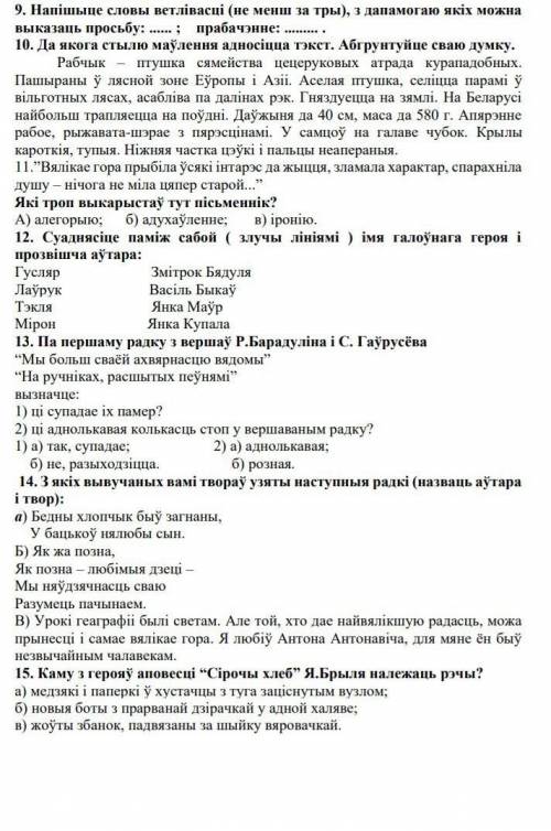 Белорусский язык и литература 7 класс