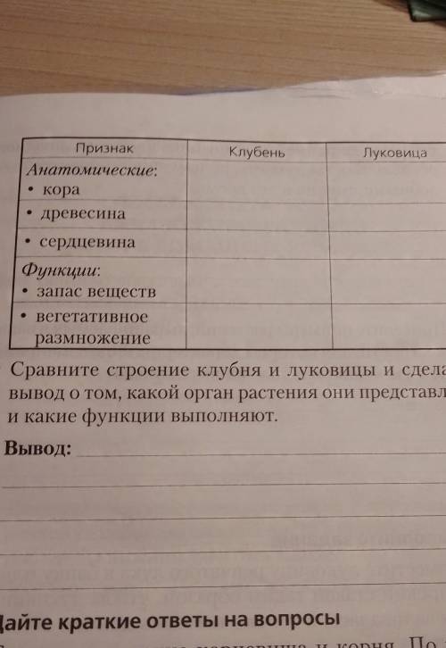 Занесите полученные результаты в таблицу (отметьте знаком + или -).​