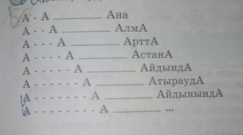 Ж әріпінен басталып Ж әріпінен аяқталатын 3,4,5,6,7,8,9,10 сөз табындар. Картинкадағы үлгіге қарап Ж