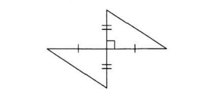 Прямоугольные треугольники, изображенные на рисунке равны по...А.катету и гипотенузеБ.двум катетамВ.