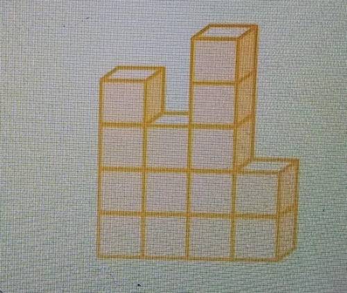 На рисунке представлены объемная фигура составлена из кубиков со стороной 3 см убрав 2 кубика Найдит