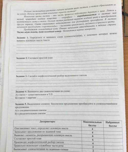 Задание 1. Определите и напишите слова (словосочетания), с которых можно найти основную идею текста