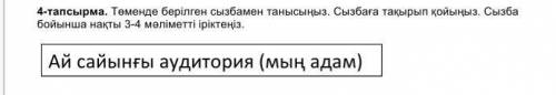 4-тапсырма. Төменде берілген сызбамен танысыңыз. Сызбаға тақырып қойыңыз. Сызба бойынша нақты 3-4 мә