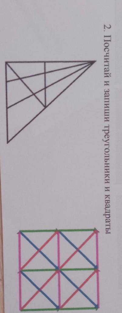 2. Посчитай и запиши треугольники и квадраты 3 класс кружок ​