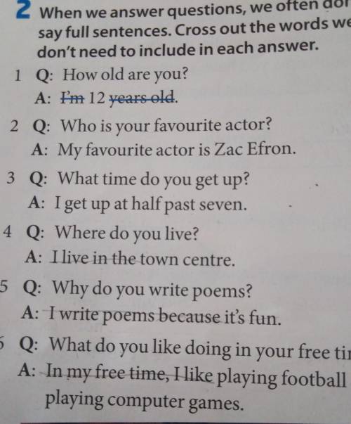 1 Q: How old are you? A: I'm 12 years old.2 Q: Who is your favourite actor?A: My favourite actor is