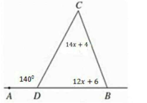 Используя теорему о внешнем угле треугольника, Найдите угол С плз с чертежом​