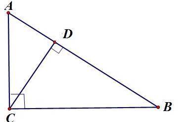 В прямоугольном треугольнике АВС, ∠C = 90°, АВ = 18см, АС = 9см. Из вершины прямого угла проведена в