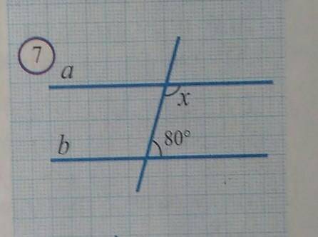 Найдите угол X если a||b на рисунке​