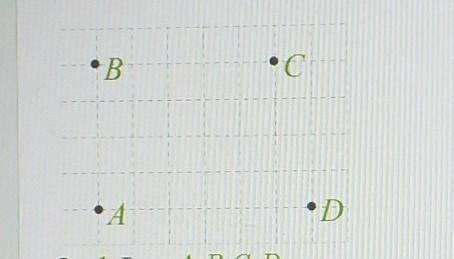 Условие задания: На тетрадном листочке в клеточку изображены четыре точки: A, B, C и D.Рис. 1. Точки
