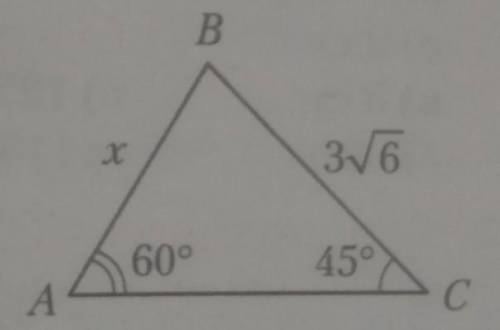 В треугольнике ABC угол С = 45 градусов, угол А = 60 градусов, BC= 3√6. Найдите AВ​