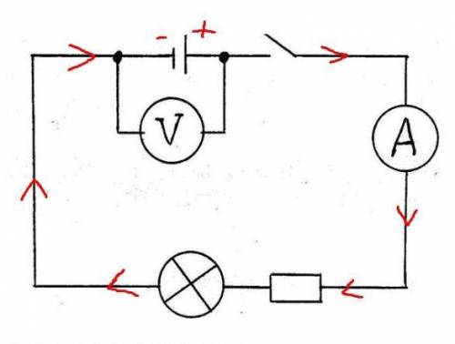 СОР 1. Охарактеризуйте как течет ток в цепи2. Как подключен вольтметр в цепь? 3. Какие приборы измер