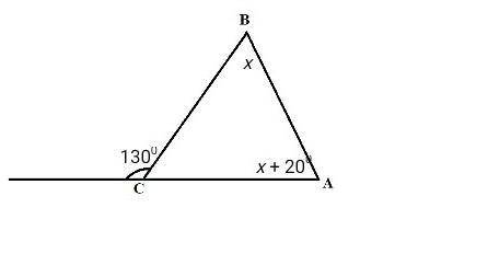 3. Используя теорему о внешнем угле треугольника, найдите внутренние углы треугольника.​