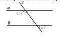 1.Используя данные на рисунке, определите, параллельны или не параллельны прямые а и b. ответ обосну
