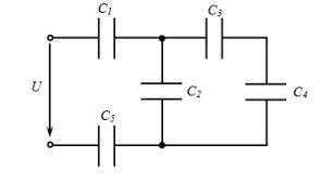 Для схемы соединения конденсаторов С1-С5 (см. Рисунок 1 A), используя данные для соответствующего ва