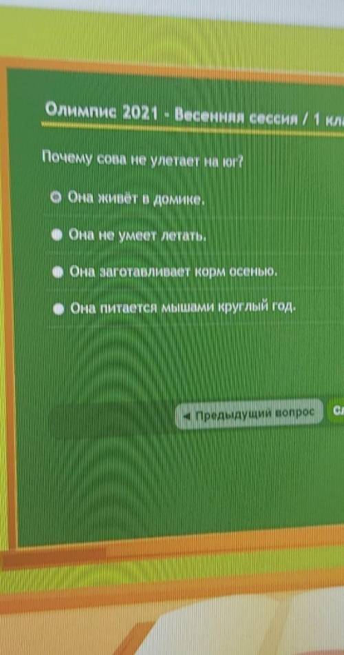 Почему сова не улетает на юг?​