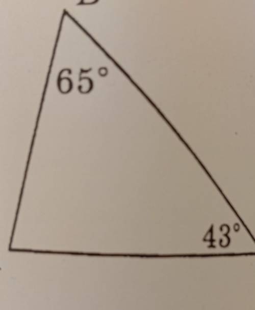 На рис. 121 угол В=65 градусам, угол С=43 градусам. найдите угол А​