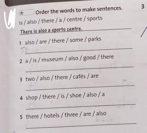 Ex1 p23 Order the words to make sentences​