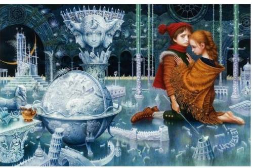Рассмотрите иллюстрацию к сказке Г.Х.Андерсена «Снежная королева». Сравните иллюстрацию с событием п