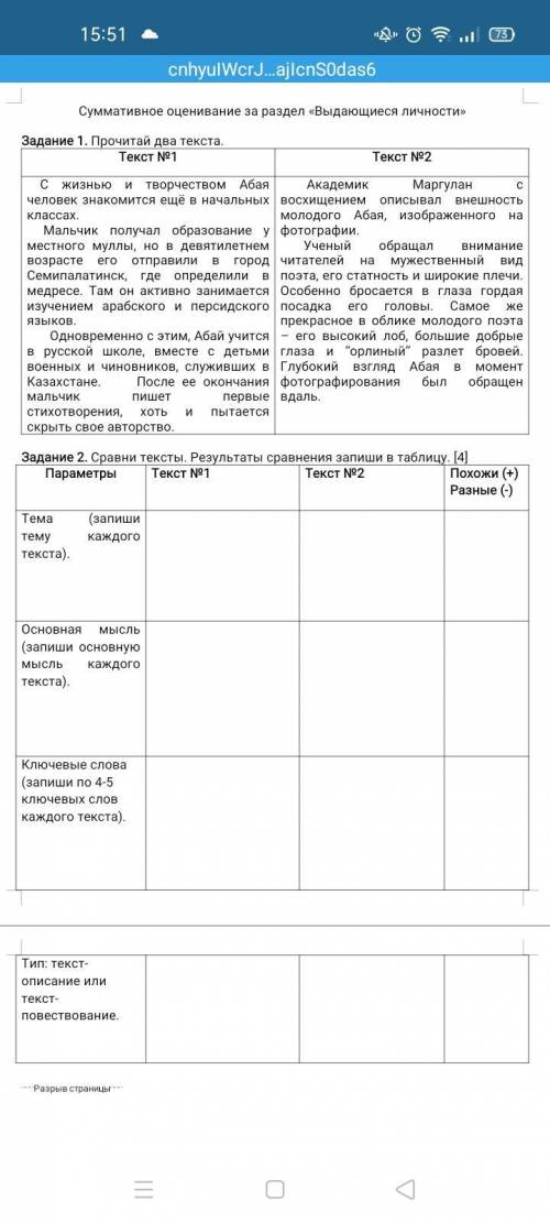 СОР за 3 четверть по русскому. Тема:выдающиеся личности. 3 класс