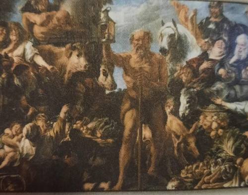 На відомій картині Якоба Йорданса зображено персонажа з ліхтарем у руці посеред білого дня, котрий