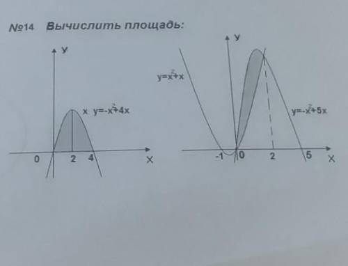 No14 Вычислить площадь:​