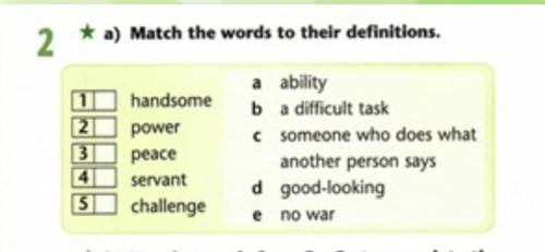 Match the words to their definitions ​