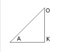 Вычисли второй катет и гипотенузу прямоугольного треугольника, если катет AK= 283–√ дм и ∢ OAK= 30°.