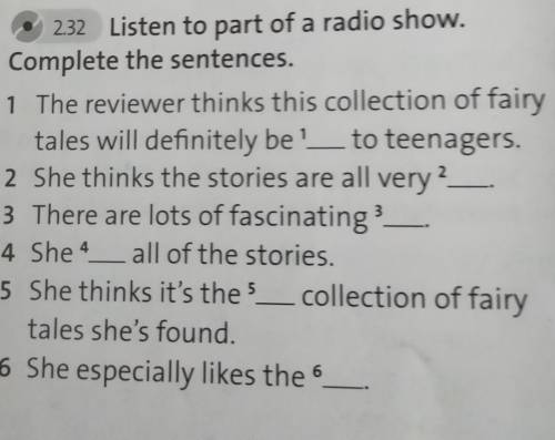 Listening 6 2.32 Listen to part of a radio show.Complete the sentences.1 The reviewer thinks this co