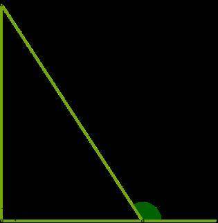 Дан прямоугольный треугольник ABF и внешний угол угла ∡ F. Определи величины острых углов данного тр