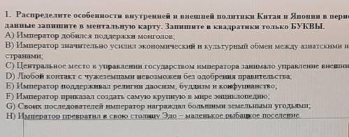 Самостоятельная работа «Абсолютизм на Западе и Востоке». 1. Распределите особенности внутренней и вн