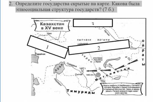 2. Определите государства скрытые на карте. Какова была этносоциальная структура государств?