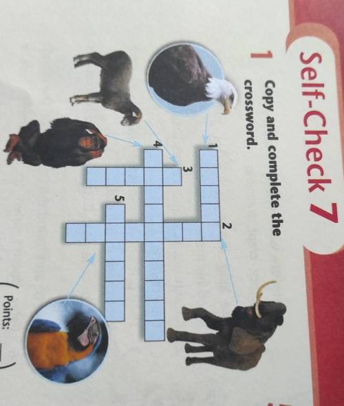 Self-Check 71 Copy and complete thecrossword.​