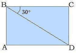 Диагональ и сторона прямоугольника Диагональ BD прямоугольника ABCD со стороной BC образует угол в 3