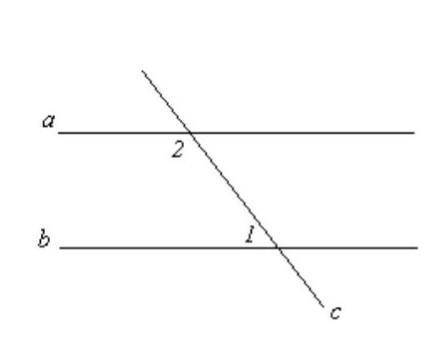 По данным рисунка, если углы a // b и ∠2 в 8 раз больше углов ∠1, найдите углы 1 и 2.​