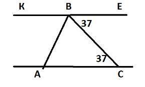 На рисунке дано, что угол АВС на 69 градусов меньше угла КВС. Найдите углы треугольника АВС.