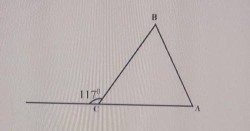 внешний угол треугольника ∆ABC при вершине C равен 117°, а <А : <В= 4:5. Найдите углы <А и