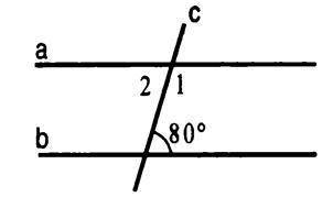 1)∠1=80 ° ∠2=100° 2)∠1= 30° ∠2=80° 3)∠1= 100° ∠2=80°