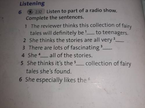 2.32 Listen to part of a radio show. Complete the sentences. 1 The reviewer thinks this collection o