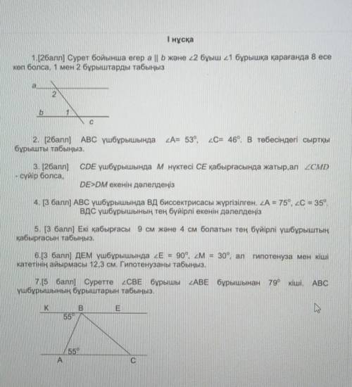 Геометрия СОЧ 3 четверть на казахском сможете .​