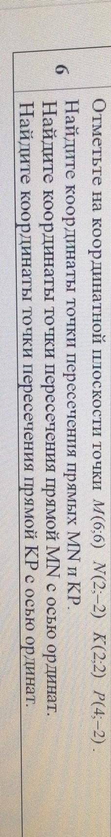 Отметьте на координатной плоскости точки M(6;6) N(2;-2) К(2:2) P(4;-2) Найдите координаты точки пере