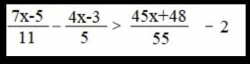 Приведите неравенство к виду kx > b, где k и b – целые числа:​