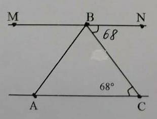 На рисунке дано угол СВМ больше угол ABМ на 54° . Найдите углы треугольникаАВС​