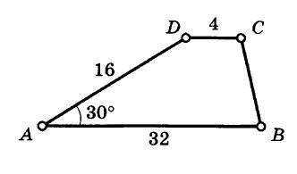А)опустите из вершины D высоту DE и вычислите её длину б)найдите площадь трапеции