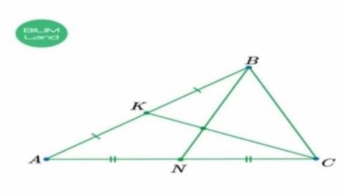 2. Медианы BN и CK треугольника ABC пересекаются в точке M, S_ABC = 90 см². Найди площадь следующих