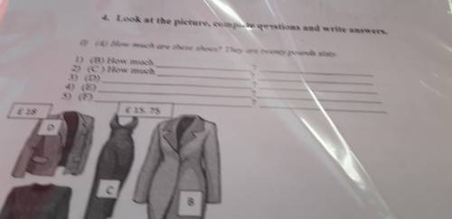 Look at the picture complete questions and write answer how much are these shoes