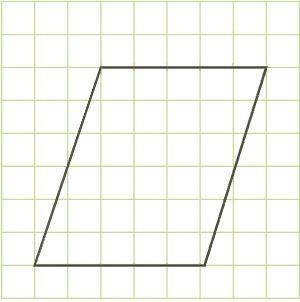 Найди большую высоту изображённого на рисунке параллелограмма, если площадь клетки 81.