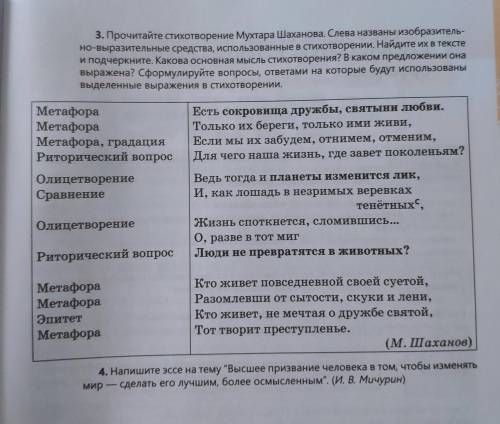 СОЧ по русскому языку за 3 четверть.10 класс.